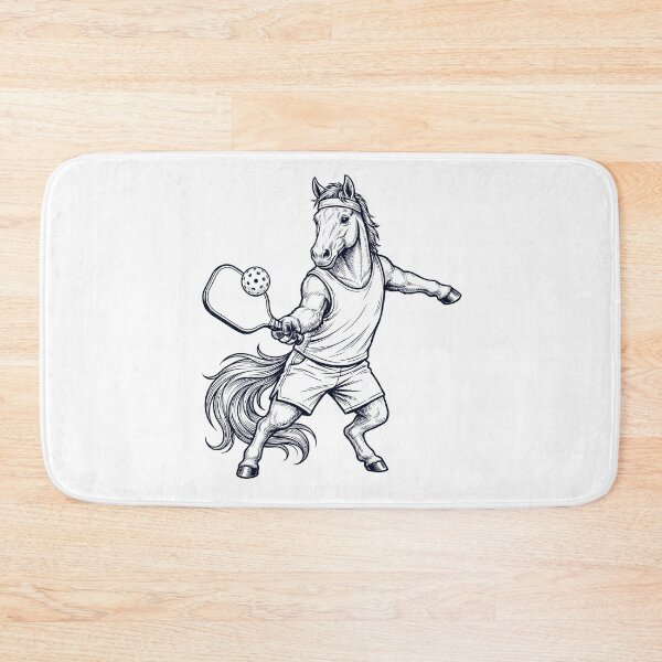 Item preview, Vintage Horse Playing Pickleball Player Animal Lover designed and sold by DoodleTortle.