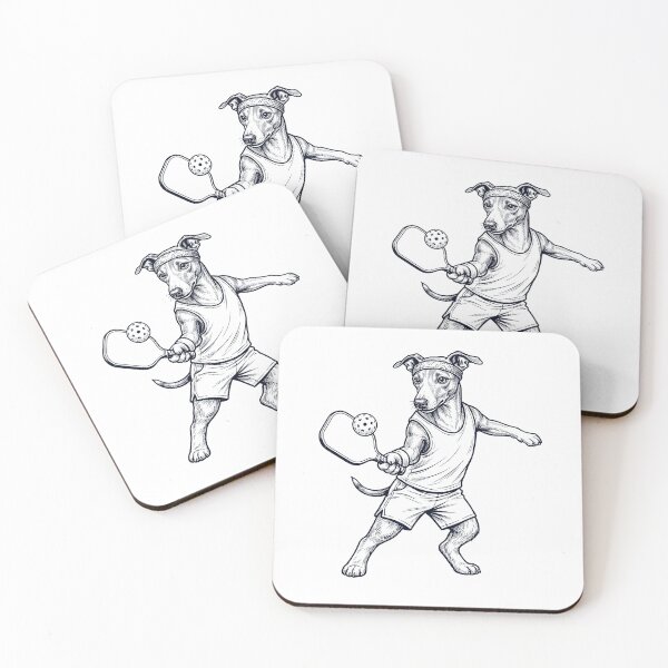 Item preview, Vintage Italian Greyhound Playing Pickleball Player Dog Lover designed and sold by DoodleTortle.