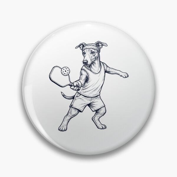 Item preview, Vintage Italian Greyhound Playing Pickleball Player Dog Lover designed and sold by DoodleTortle.