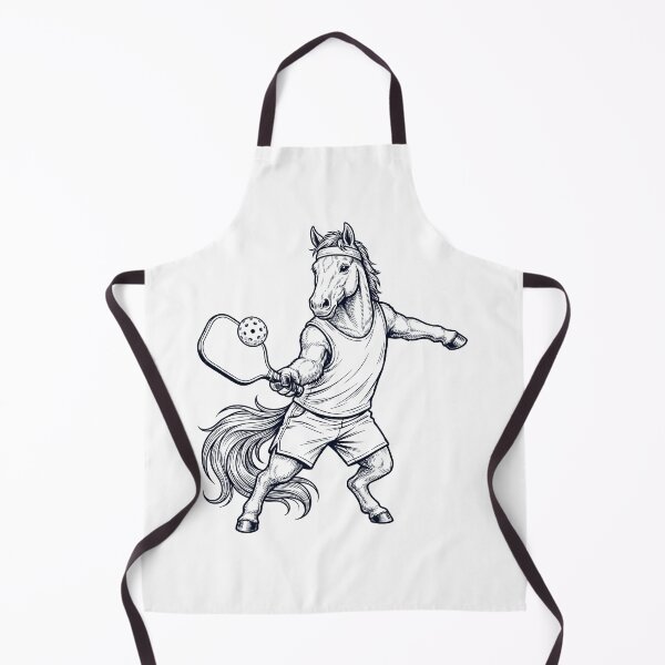 Item preview, Vintage Horse Playing Pickleball Player Animal Lover designed and sold by DoodleTortle.