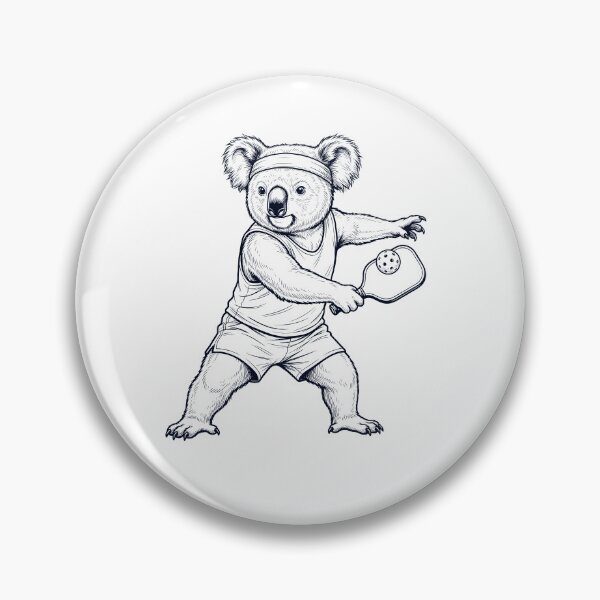Item preview, Vintage Koala Playing Pickleball Player Animal Lover designed and sold by DoodleTortle.