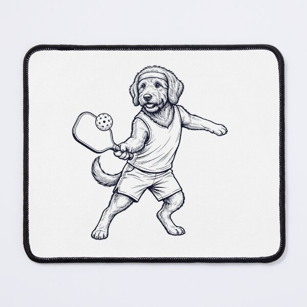 Item preview, Vintage Labradoodle Playing Pickleball Player Dog Lover designed and sold by DoodleTortle.