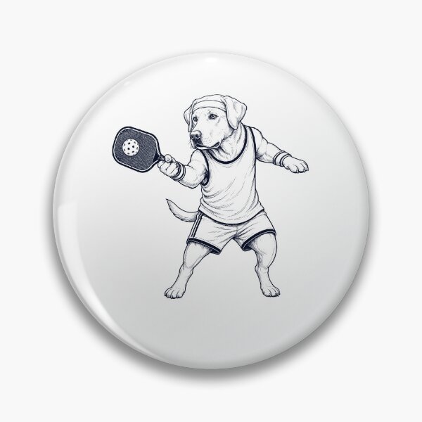 Item preview, Vintage Labrador Retriever Playing Pickleball Player Dog Lover designed and sold by DoodleTortle.