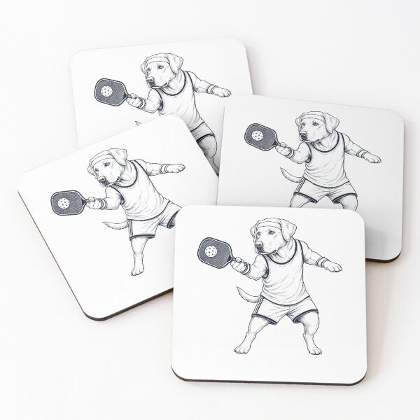 Item preview, Vintage Labrador Retriever Playing Pickleball Player Dog Lover designed and sold by DoodleTortle.