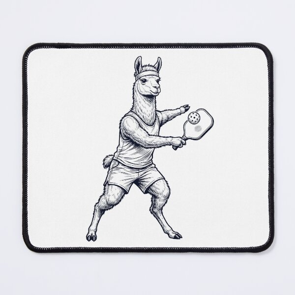 Item preview, Vintage Llama Playing Pickleball Player Animal Lover designed and sold by DoodleTortle.