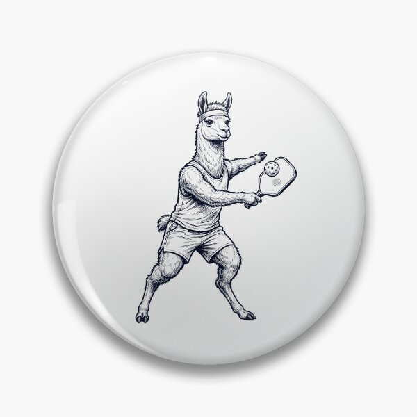 Item preview, Vintage Llama Playing Pickleball Player Animal Lover designed and sold by DoodleTortle.