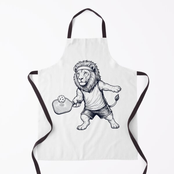 Item preview, Vintage Lion Playing Pickleball Player Animal Lover designed and sold by DoodleTortle.