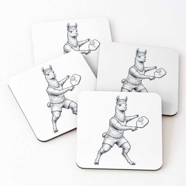 Item preview, Vintage Llama Playing Pickleball Player Animal Lover designed and sold by DoodleTortle.