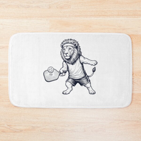 Item preview, Vintage Lion Playing Pickleball Player Animal Lover designed and sold by DoodleTortle.