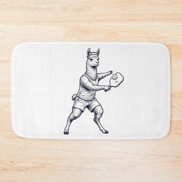 Item preview, Vintage Llama Playing Pickleball Player Animal Lover designed and sold by DoodleTortle.