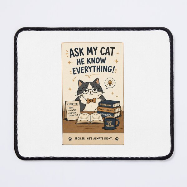 Item preview, ask my cat, he know everything! designed and sold by Mystic & Celestial Art.