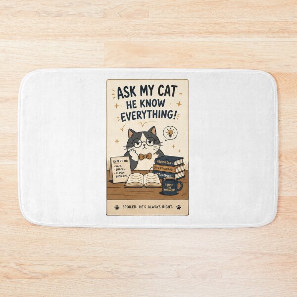 Item preview, ask my cat, he know everything! designed and sold by Mystic & Celestial Art.