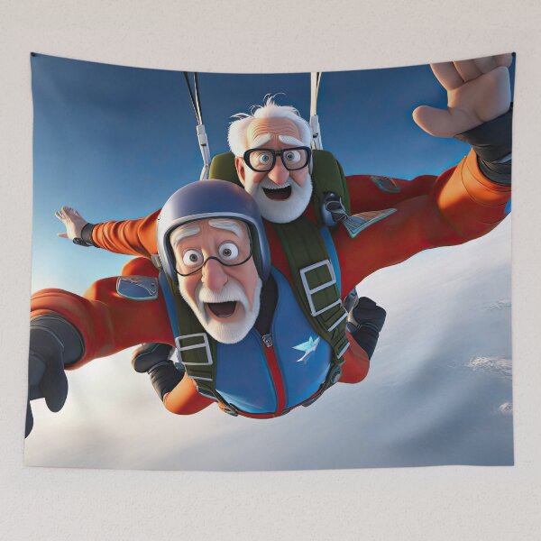 Item preview, Old Man skydiving designed and sold by Colin Bentham.