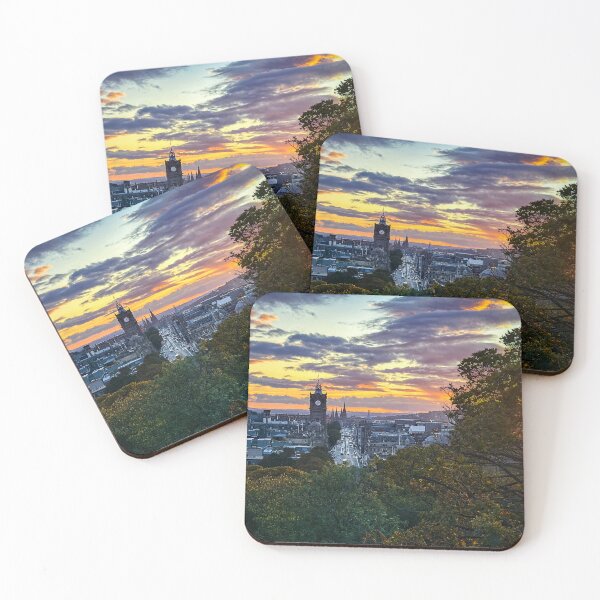 Item preview, Sunset over Princes Street in Edinburgh, Scotland designed and sold by Trevor and Photos.