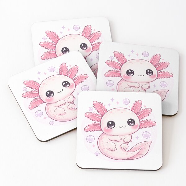 Item preview, Cute Kawaii Axolotl Smiling – Adorable Exotic Pet Art | Axolotl Lover Gift designed and sold by irfanshikh.