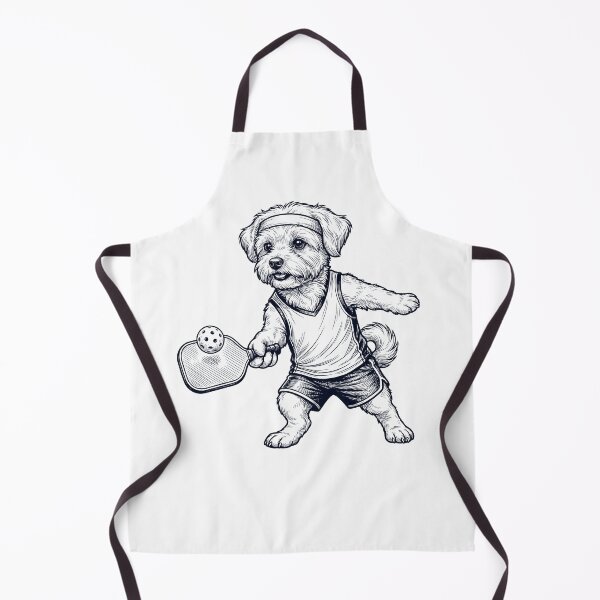 Item preview, Vintage Maltese Playing Pickleball Player Dog Lover designed and sold by DoodleTortle.