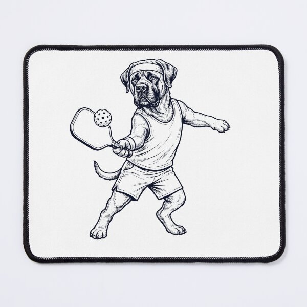 Item preview, Vintage Mastiff Playing Pickleball Player Dog Lover designed and sold by DoodleTortle.