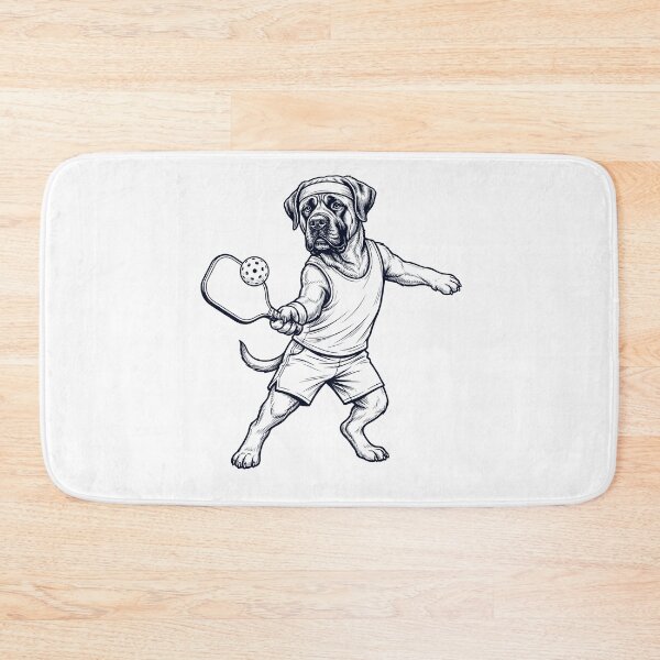 Item preview, Vintage Mastiff Playing Pickleball Player Dog Lover designed and sold by DoodleTortle.