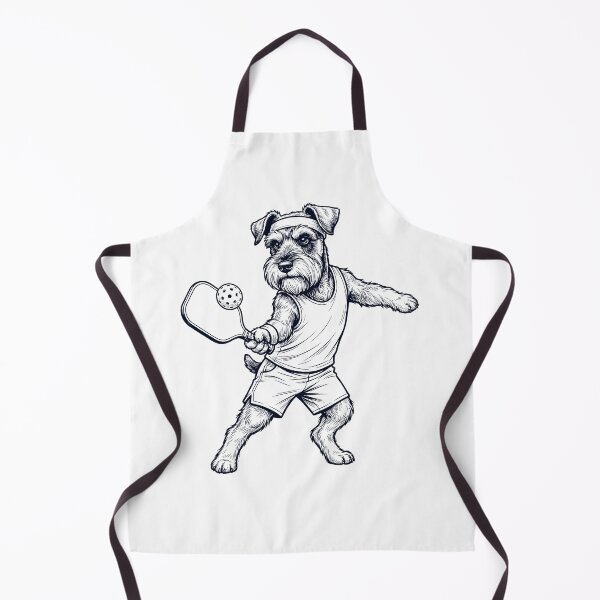 Item preview, Vintage Miniature Schnauzer Playing Pickleball Player Dog Lover designed and sold by DoodleTortle.