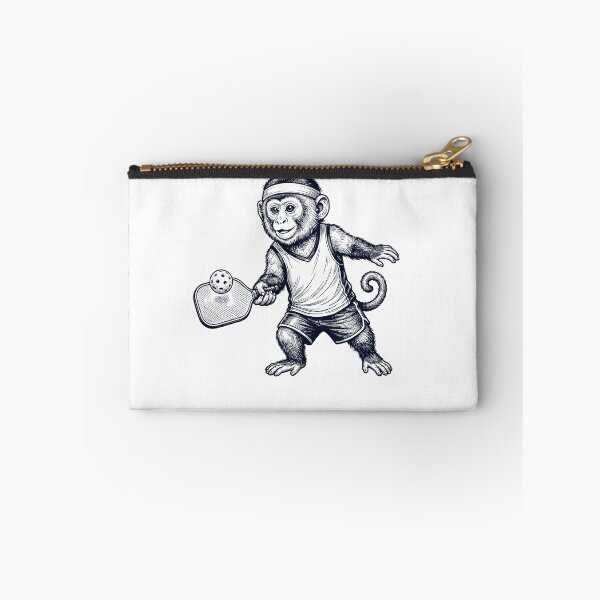 Item preview, Vintage Monkey Playing Pickleball Player Animal Lover designed and sold by DoodleTortle.