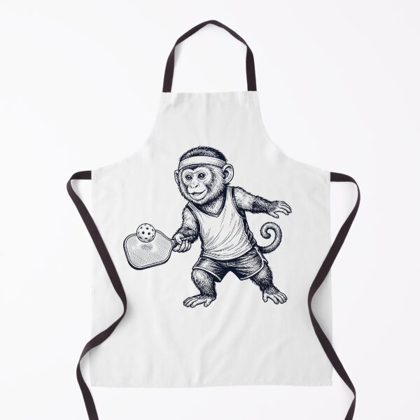 Item preview, Vintage Monkey Playing Pickleball Player Animal Lover designed and sold by DoodleTortle.