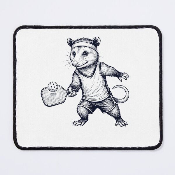 Item preview, Vintage Opossum Playing Pickleball Player Animal Lover designed and sold by DoodleTortle.