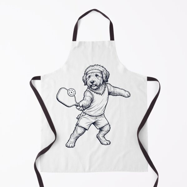 Item preview, Vintage Old English Sheepdog Playing Pickleball Player Dog Lover designed and sold by DoodleTortle.