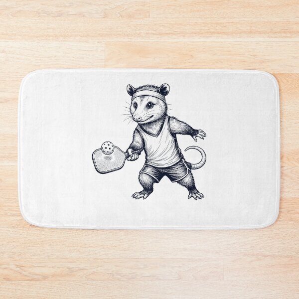 Item preview, Vintage Opossum Playing Pickleball Player Animal Lover designed and sold by DoodleTortle.