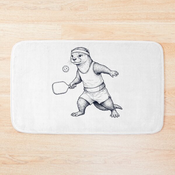 Item preview, Vintage Otter Playing Pickleball Player Animal Lover designed and sold by DoodleTortle.
