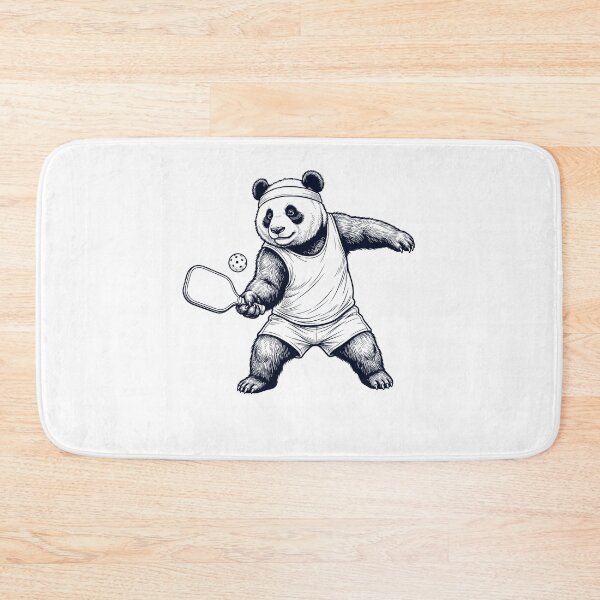 Item preview, Vintage Panda Playing Pickleball Player Animal Lover designed and sold by DoodleTortle.