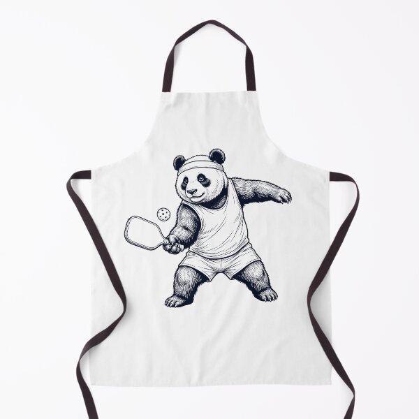 Item preview, Vintage Panda Playing Pickleball Player Animal Lover designed and sold by DoodleTortle.