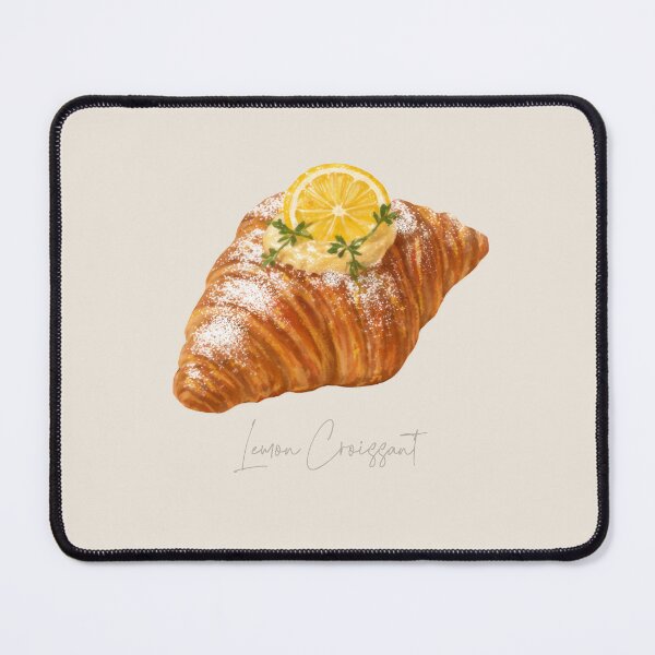 Item preview, French Bakery Pastries | Lemon Croissant Art designed and sold by simplepaperplan.