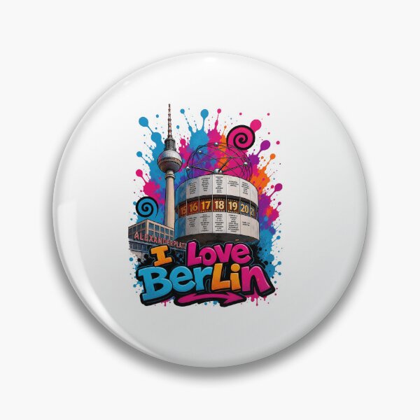 Item preview, Alexanderplatz Berlin – Colorful Graffiti T-Shirt Design Germany Skyline Art designed and sold by Earth Celebration Designs.