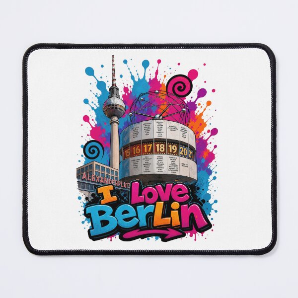 Item preview, Alexanderplatz Berlin – Colorful Graffiti T-Shirt Design Germany Skyline Art designed and sold by Earth Celebration Designs.