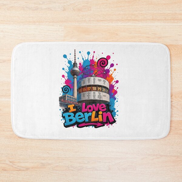 Item preview, Alexanderplatz Berlin – Colorful Graffiti T-Shirt Design Germany Skyline Art designed and sold by Earth Celebration Designs.