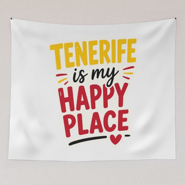 Item preview, Tenerife Spain Travel Quote Sticker – My Happy Place Vacation Sticker designed and sold by Olivra.