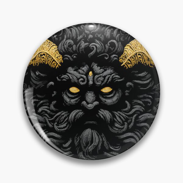Item preview, Dark wise demon god with beard and golden horns 127sm designed and sold by 127sm.