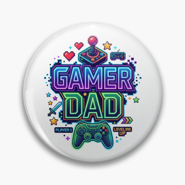 Item preview, Gamer Dad Shirt – Retro Neon Gaming Controller Father’s Day Gift designed and sold by PlumArtDesign.