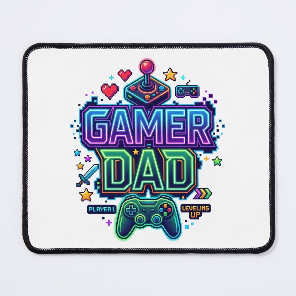 Item preview, Gamer Dad Shirt – Retro Neon Gaming Controller Father’s Day Gift designed and sold by PlumArtDesign.