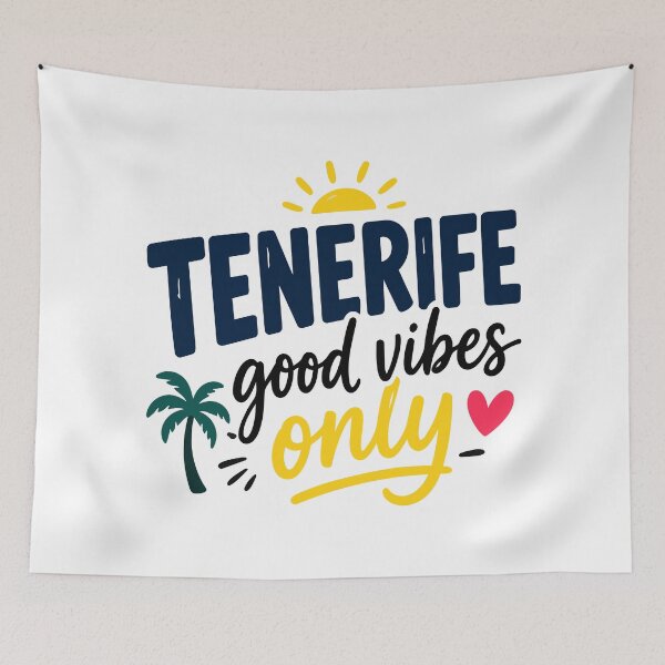 Item preview, Tenerife Spain Sticker – 'Good Vibes Only' Travel Quotes Sticker designed and sold by Olivra.