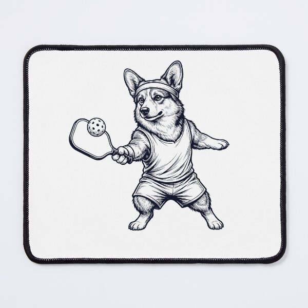 Item preview, Vintage Pembroke Welsh Corgi Playing Pickleball Player Dog Lover designed and sold by DoodleTortle.
