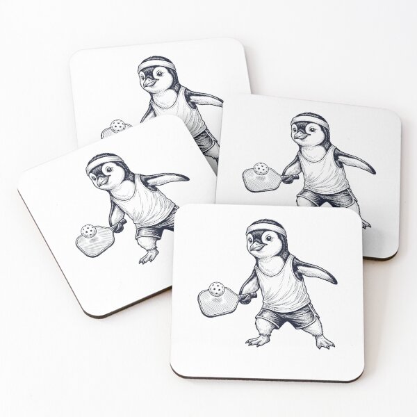 Item preview, Vintage Penguin Playing Pickleball Player Animal Lover designed and sold by DoodleTortle.