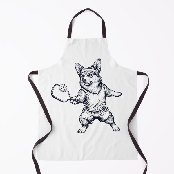 Item preview, Vintage Pembroke Welsh Corgi Playing Pickleball Player Dog Lover designed and sold by DoodleTortle.
