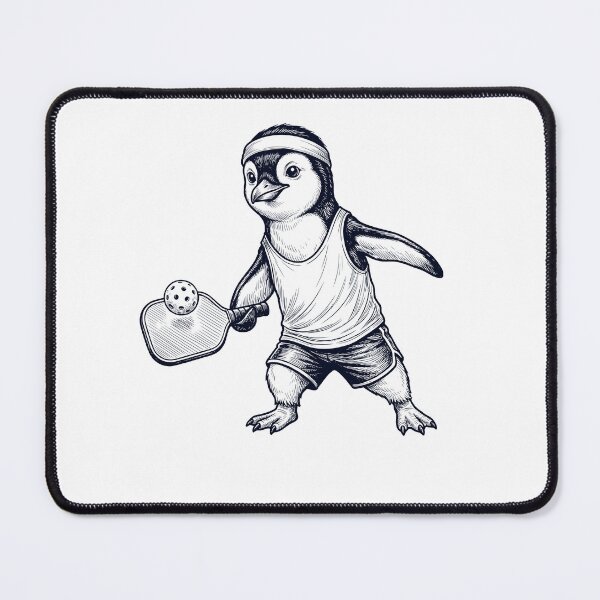 Item preview, Vintage Penguin Playing Pickleball Player Animal Lover designed and sold by DoodleTortle.