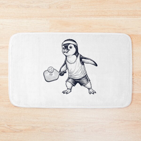 Item preview, Vintage Penguin Playing Pickleball Player Animal Lover designed and sold by DoodleTortle.