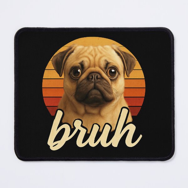 Item preview, Vintage Sunset Pug Bruh designed and sold by BluecidDesign.