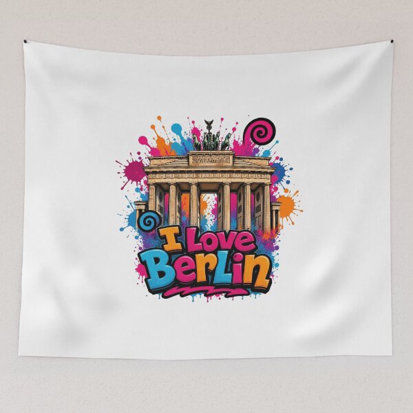 Item preview, Brandenburg Gate Berlin – Colorful Graffiti T-Shirt Design Germany Landmark designed and sold by Earth Celebration Designs.