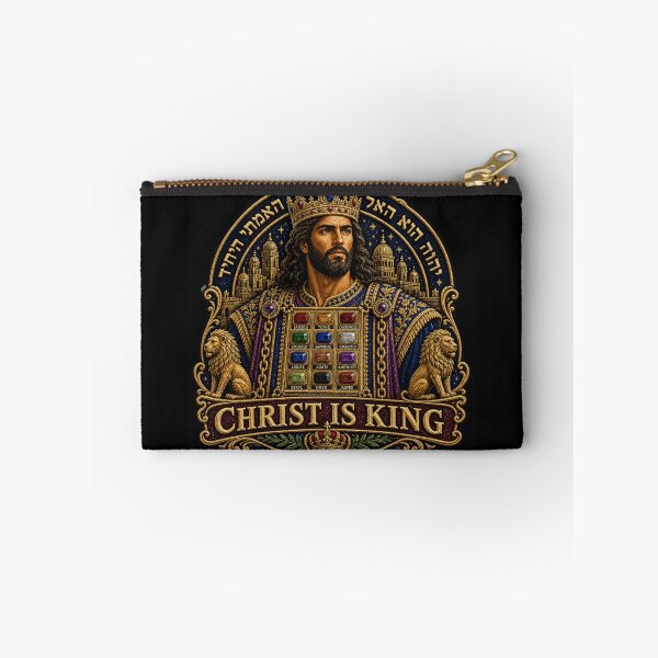Item preview, Christ Is King Crowned High Priest Jesus Embroidered Design – Bible Faith Sticker, Christian Art, Religious Gift designed and sold by Emoji Emblems.