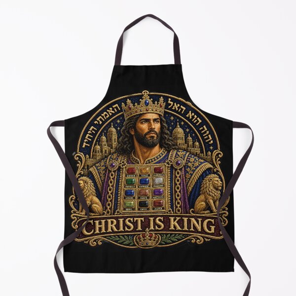 Item preview, Christ Is King Crowned High Priest Jesus Embroidered Design – Bible Faith Sticker, Christian Art, Religious Gift designed and sold by Emoji Emblems.