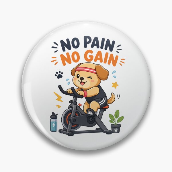 Item preview, Dog Cycling No Pain No Gain designed and sold by Newthingzy.